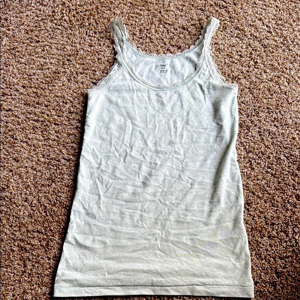 GAP Gray Fitted Sleeveless Tank Top